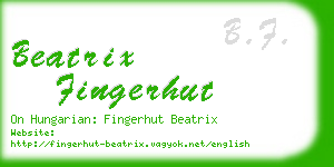 beatrix fingerhut business card